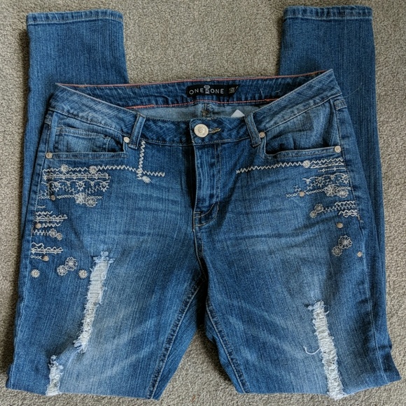 one 5 one Denim - One 5 one distressed skinny jeans